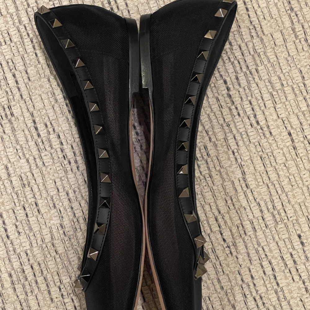 SOLD! Valentino Rockstud Mesh Ballet Flats - Picture 3 of 7